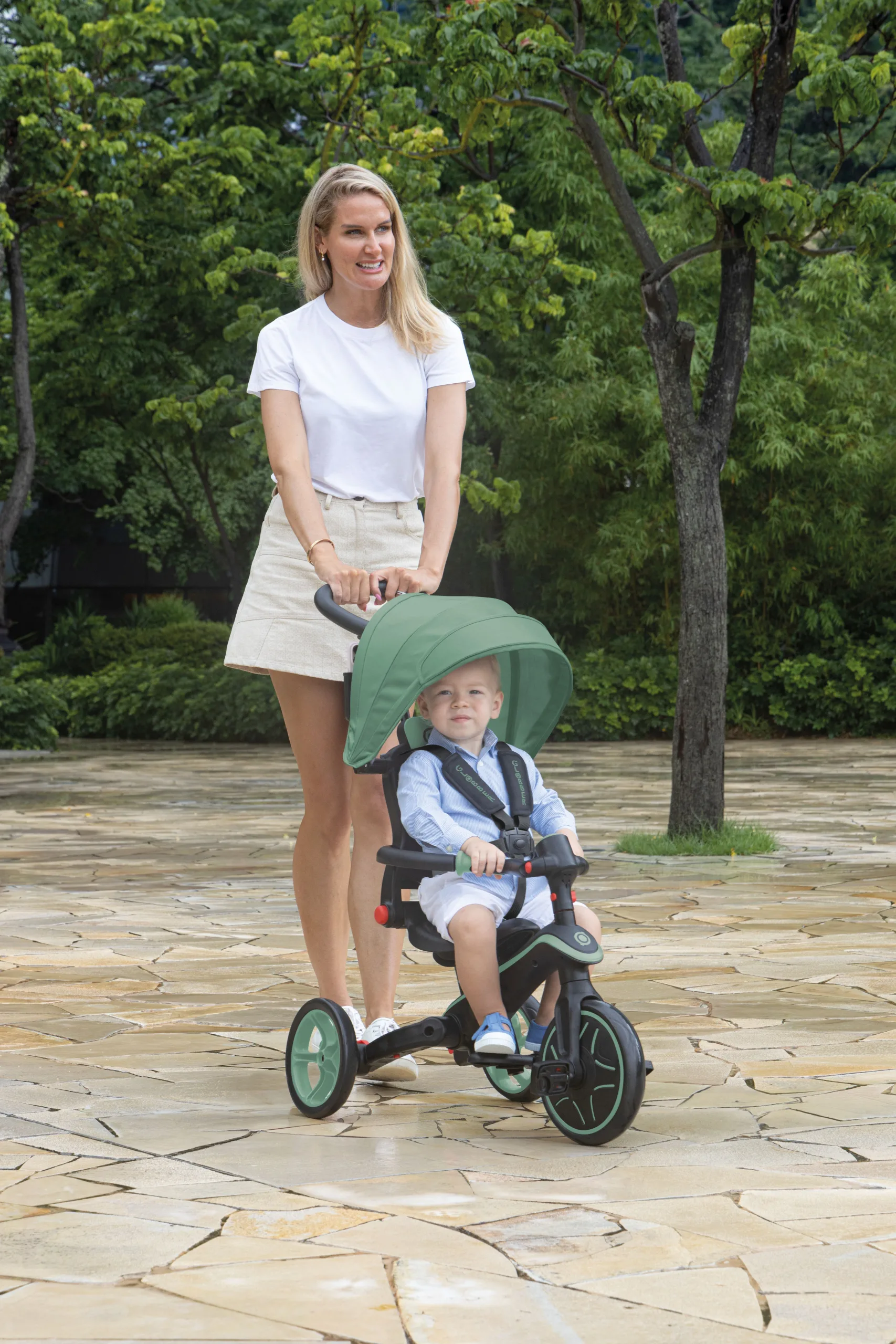 Globber Τρίκυκλο Trike Explorer Foldable 4 In 1 Olive 732 104 6 jpgel scaled