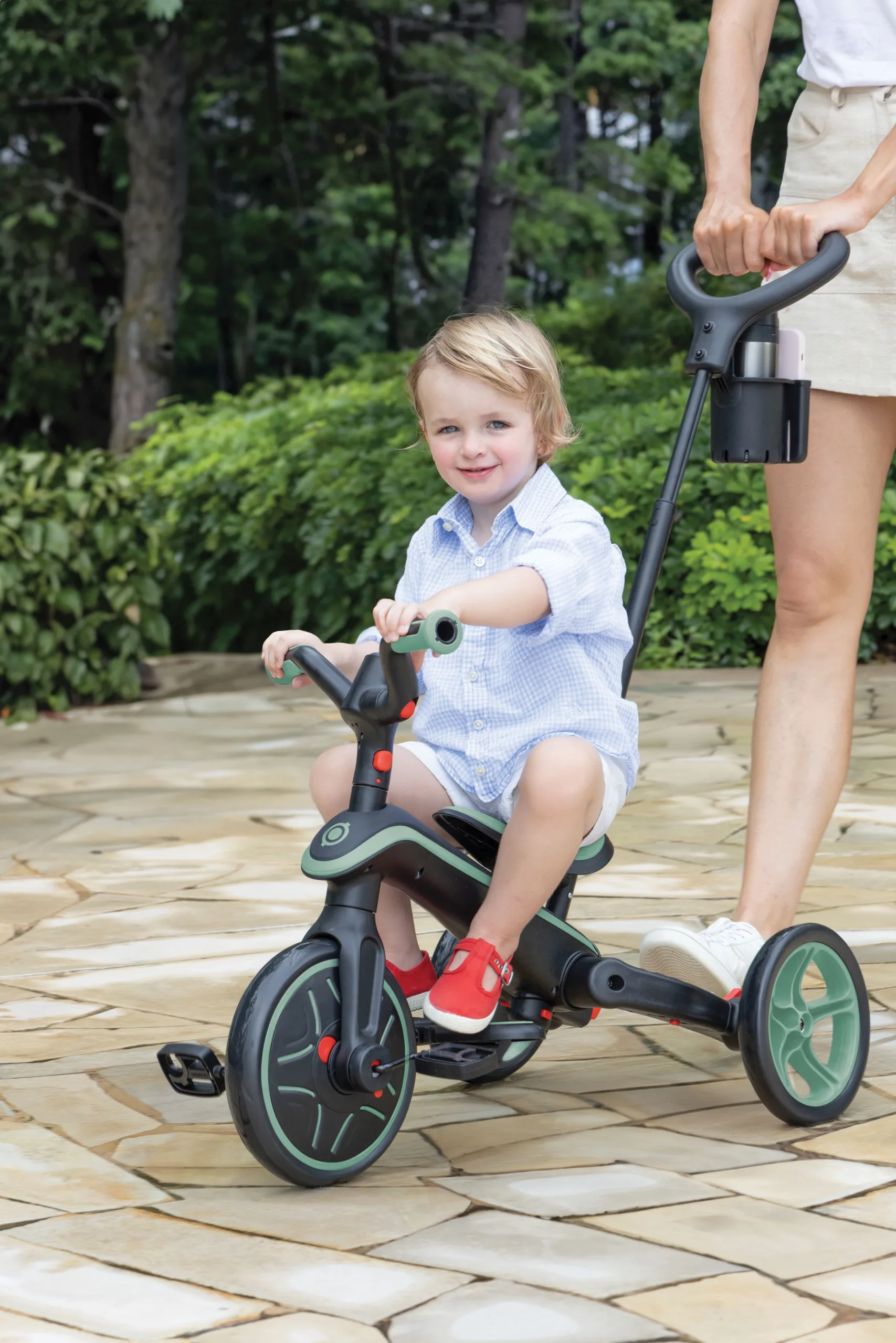 Globber Τρίκυκλο Trike Explorer Foldable 4 In 1 Olive 732 104 7 jpgel scaled