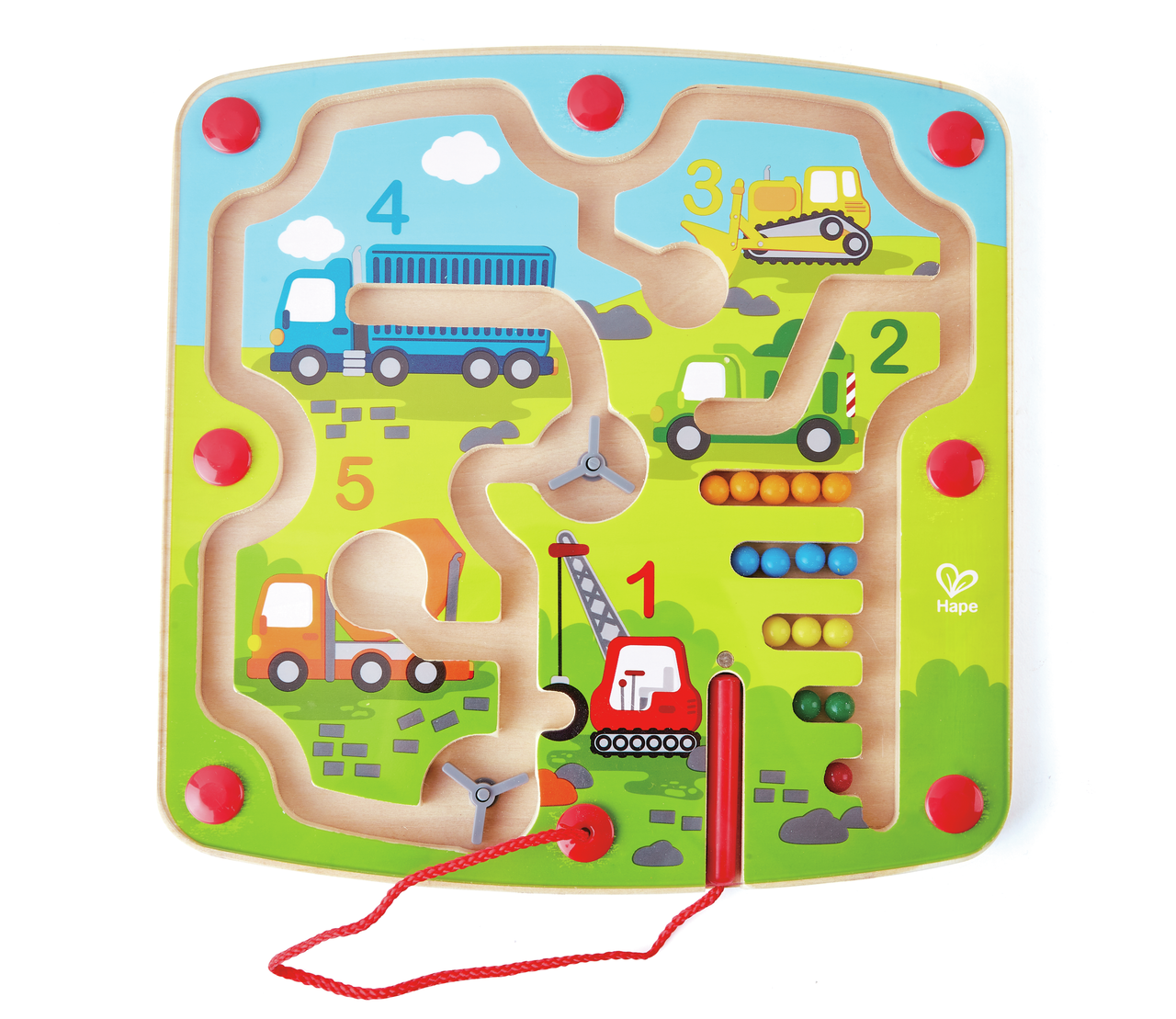 Hape Construction & Number Maze - Πίνακας Αριθμών Με Μαγνητικό Ραβδάκι - 1 Τεμ (E1713) (5)