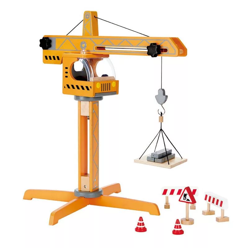 Hape Crane Lift E3011 Μεγάλος Ανυψωτικός Γερανός 10τεμ. 1 jpg