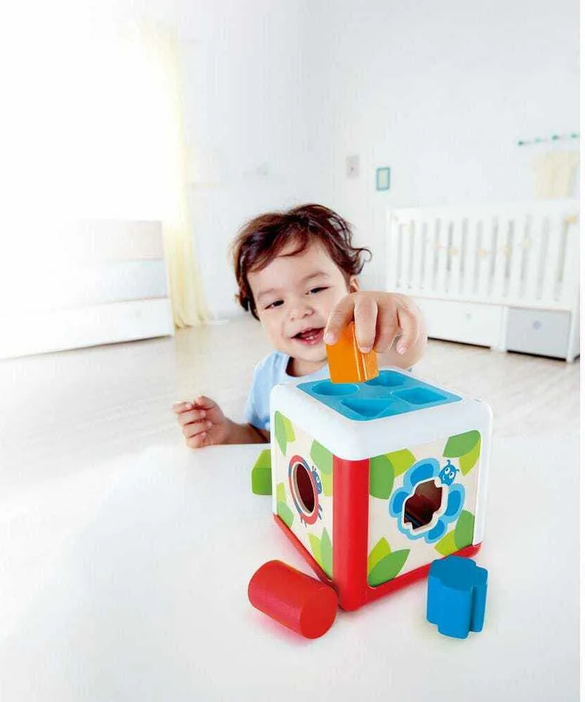 Hape Early Explorer Shape Shorting Box E0507 Κύβος Μαθαίνω Τα Σχήματα 5 Τεμ 3 jpegel