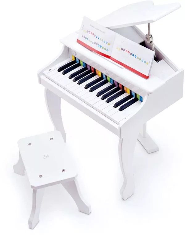 Hape_Early_Melodies_Ξύλινο_Πιάνο_30_Κλειδιά_Deluxe-White__E0338_