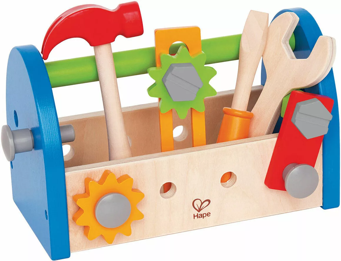 Hape Fix It Tool Box E3001 Καλαθάκι Με Βίδες Εργαλεία Που Τα Αποθηκεύει Μεταφέρεται 17τεμ 2 jpegel jpeg