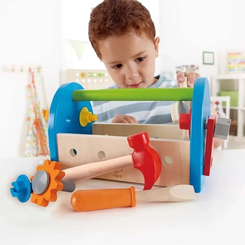 Hape Fix It Tool Box E3001 Καλαθάκι Με Βίδες Εργαλεία Που Τα Αποθηκεύει Μεταφέρεται 17τεμ 3 jpgel jpeg