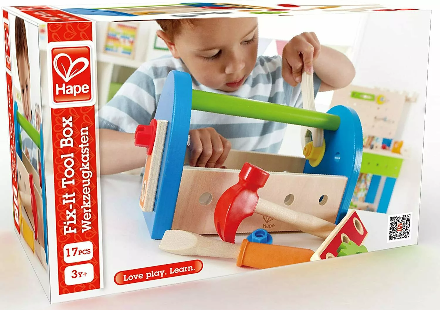 Hape Fix It Tool Box E3001 Καλαθάκι Με Βίδες Εργαλεία Που Τα Αποθηκεύει Μεταφέρεται 17τεμ 4 jpegel jpeg