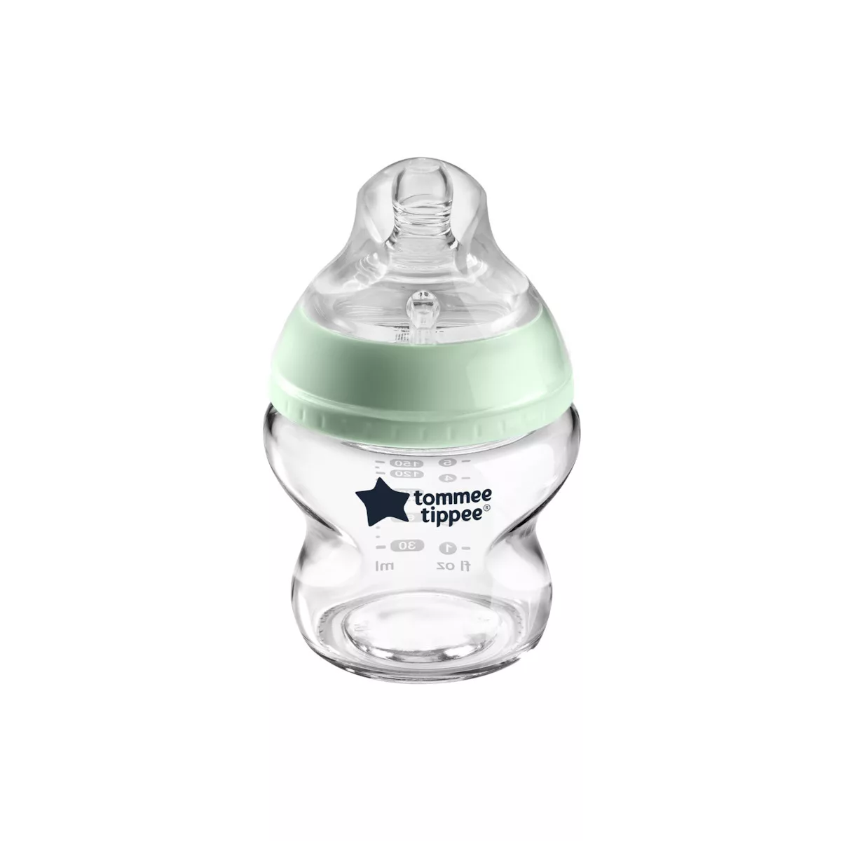 Tommee Tippee Γυάλινο Μπιμπερό Closer To Nature Κατά των Κολικών με Θηλή Σιλικόνης 150ml για 0 μηνών 1 jpeg