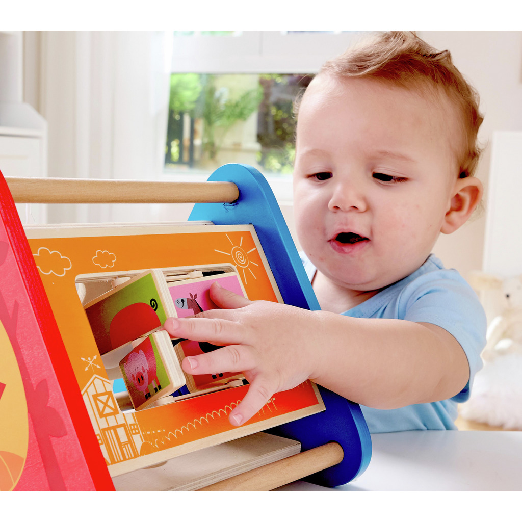 Hape Take-Along Activity Box (E0434A) - Φορητό Κουτί Δραστηριοτήτων Με μπάλλες,Τουβλάκια,Χρωματιστούς Λαβύρινθους,Κίνηση & Καθρέπτη - 1Τεμ (5)