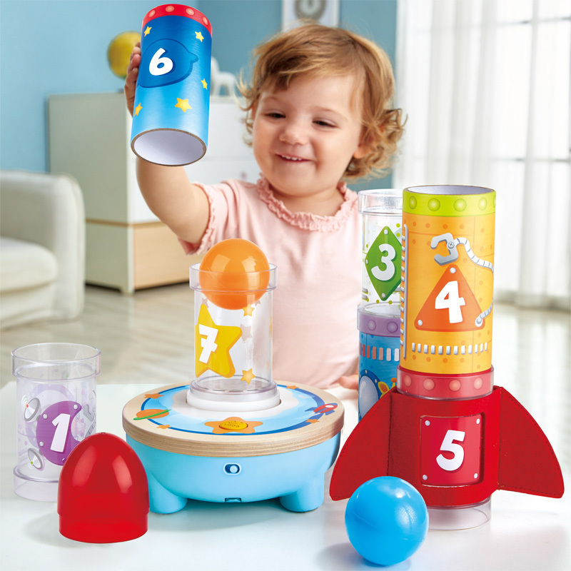 Ξύλινος Πύραυλος Early Explorer Ball Air Stacker (2)