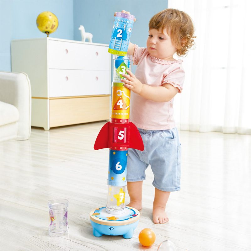Ξύλινος Πύραυλος Early Explorer Ball Air Stacker (4)
