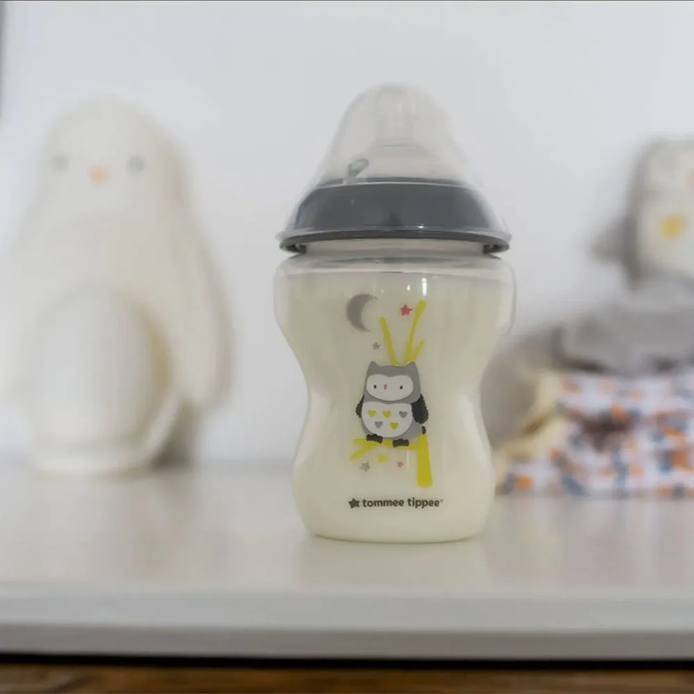 Πλαστικό μπιμπερό Closer to Nature 260ml Αργής Ροής Ollie the Owl 3