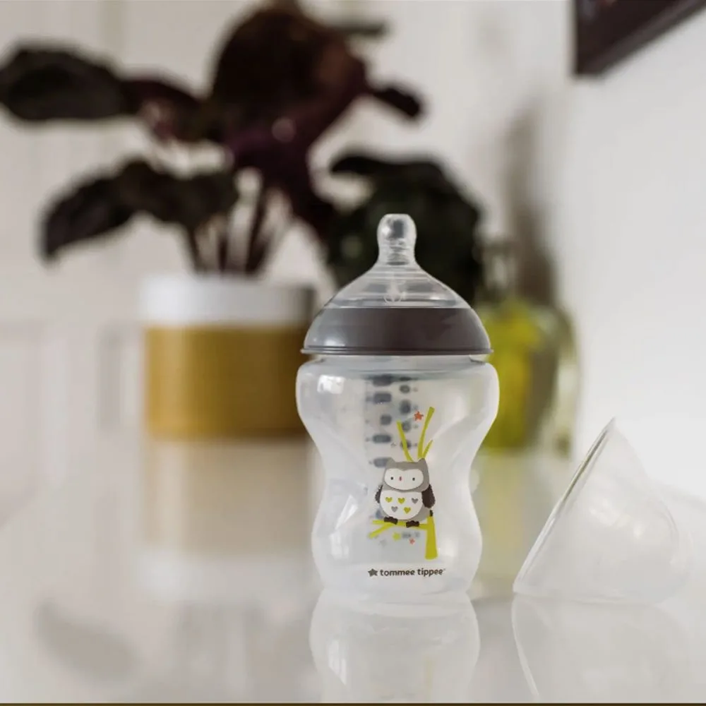 Πλαστικό μπιμπερό Closer to Nature 260ml Αργής Ροής Ollie the Owl 4