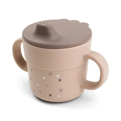 Εκπαιδευτικό Ποτήρι με στόμιο & λαβές Happy Dots Powder 215 ml