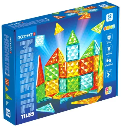 Μαγνητικό Παιχνίδι - Magnetic Tiles Gems 32pcs.