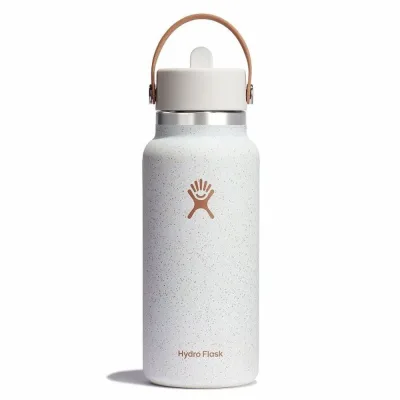 Θερμός Hydro Flask Wide Mouth with Flex Straw Cap 1L - Sea Salt Limited Edition