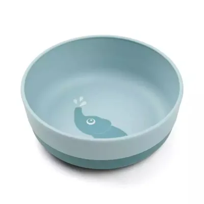 Μπωλ πλαστικό με αντιολισθιτική βάση 375 ml - Happy Elphee Blue