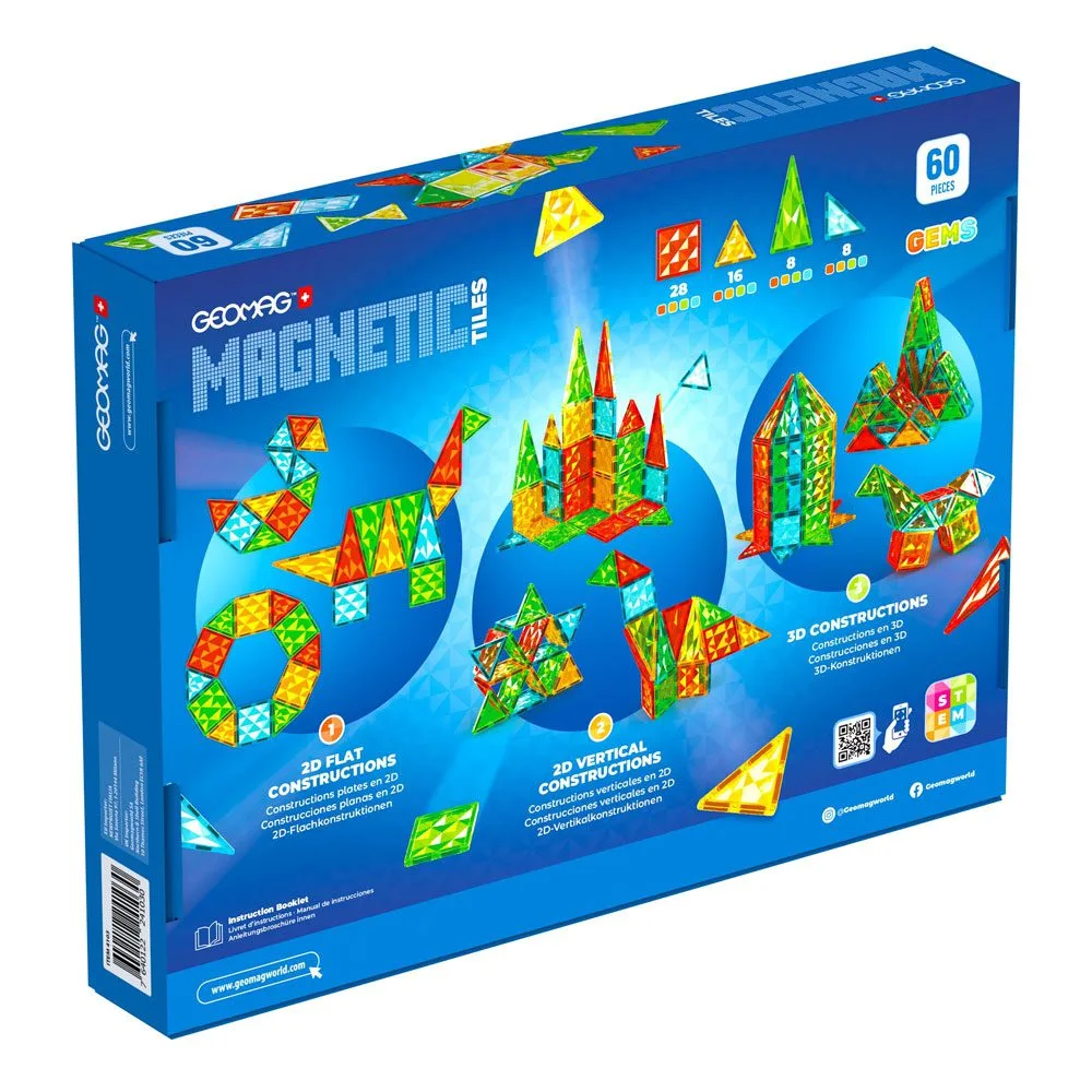 Geomag Magnetic Tiles Gems 60pcs. (PF.224.103.00) (7)