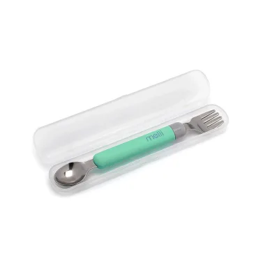 Melii – Spork On the Go (σε θήκη) – Mint/Grey
