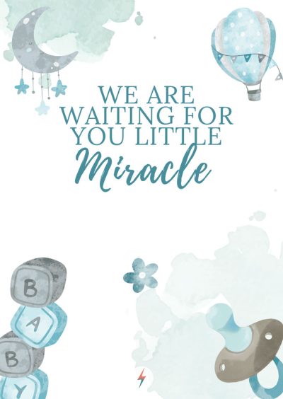 Ευχετήρια Κάρτα Baby Shower - Miracle Blue