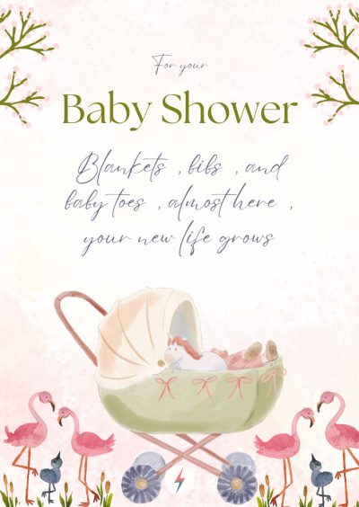 Ευχετήρια Κάρτα Baby Shower - New Life