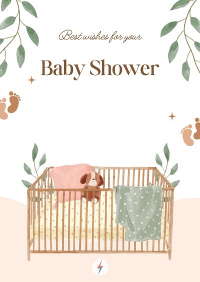 Ευχετήρια Κάρτα Baby Shower - Best Wishes