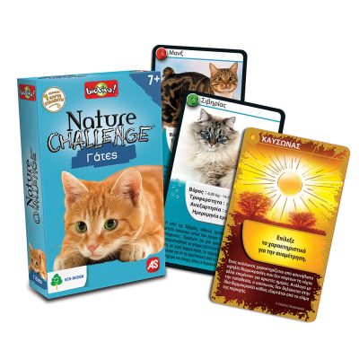 Παιχνίδι Με Κάρτες Nature Challenge Γάτες Για Ηλικίες 7+ Χρονών Και 2-6 Παίκτες