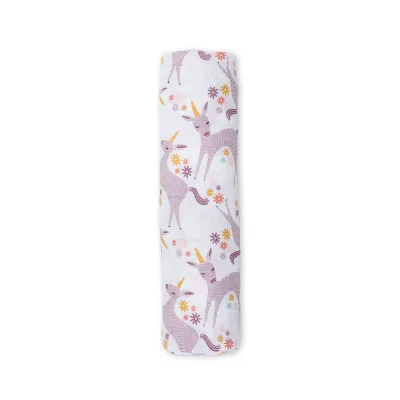 Lulujo Μουσελίνα – Modern Unicorn Swaddling Blanket