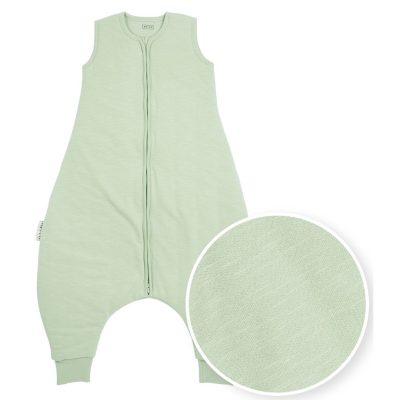 Meyco Υπνόσακος με πόδια Slub – soft green (9 μηνών-5 ετών)