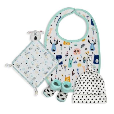 Interbaby Σετ Δώρου Κοάλα 4 τμχ (0-6 μηνών) White-Green