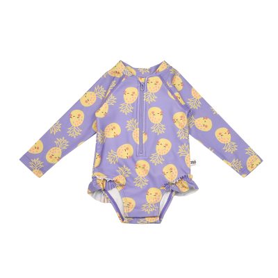 Zoocchini Ολόσωμο Μαγιώ με Μανίκια UV Pineapple