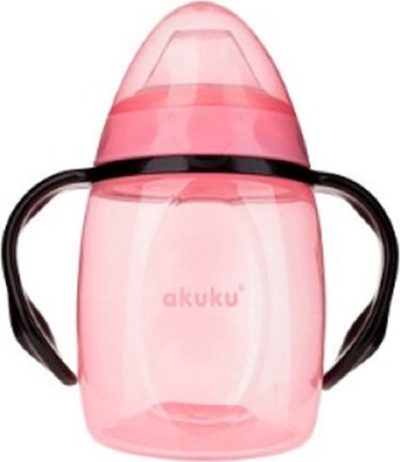 Εκπαιδευτικό Ποτηράκι 280 ml με Χερούλια - Ροζ