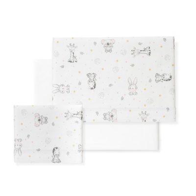 Interbaby Koala Set Σεντόνια Φανέλα White/Pink