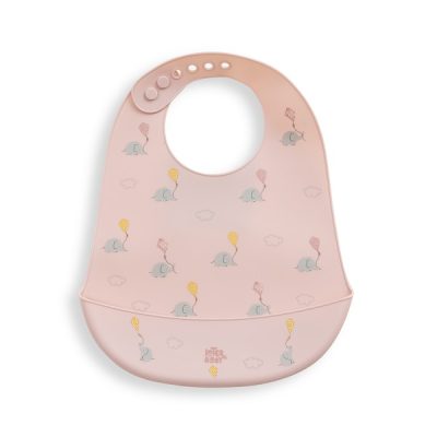 Interbaby Σαλιάρα Σιλικόνης Elefantes Pink