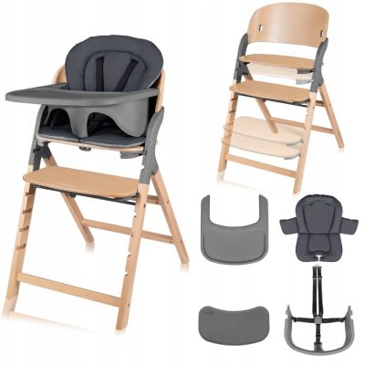 Lionelo Megan Καρεκλάκι Φαγητού 3 σε 1 Gray Wood