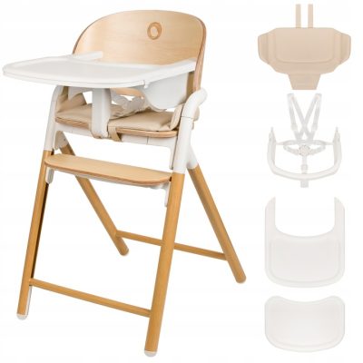 Lionelo Megan Καρεκλάκι Φαγητού 3 σε 1 White Wood