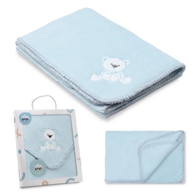 Interbaby Κουβέρτα Αγκαλιάς 80X110 Bear Blue