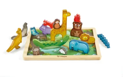 Ξύλινο Παζλ Ζωάκια Animal Kingdom Puzzle