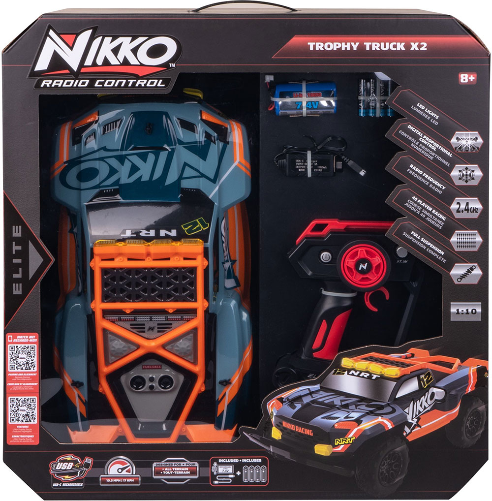 Nikko Τηλεκατευθυνόμενο Elite Trophy Trucks X2 Battleship Gray 2.4GHZ 110 (10352)