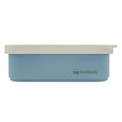 Lunch Box Μεταλλικό 900 ml Με Καπάκι Σιλικόνης Μπλε - Smikkels