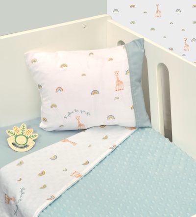 Κουβέρτα Λίκνου Διπλής Όψης Minky Design 503 Sophie La Girafe