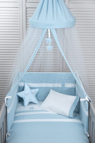 Oliver Baby des.371 Σετ Προίκας 3τ Μουσελίνα Σιέλ