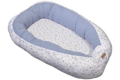 Oliver Baby Des.401 Φωλιά Διπλής όψης-Πλεκτό Ζέρσεϋ Μπλε 100% Βαμβάκι - 75x110 ανοικτή διάσταση