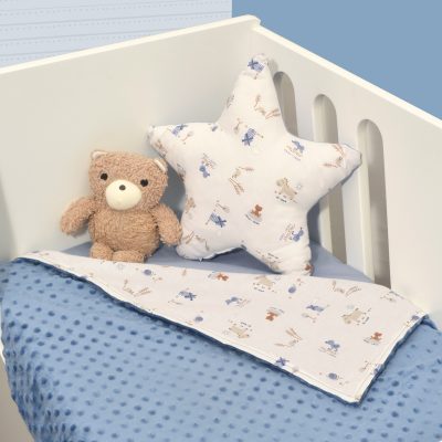 Minky Κουβέρτα Αγκαλιάς Διπλής Όψης 75x95cm Design Oliver Baby