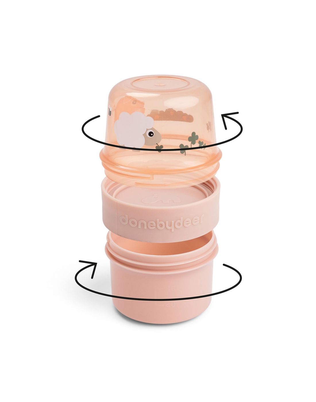 Παιδικό Δοχείο Απόθηκευσης Snack Tiny Farm Powder (150ml & 150ml) Done By Deer (2)