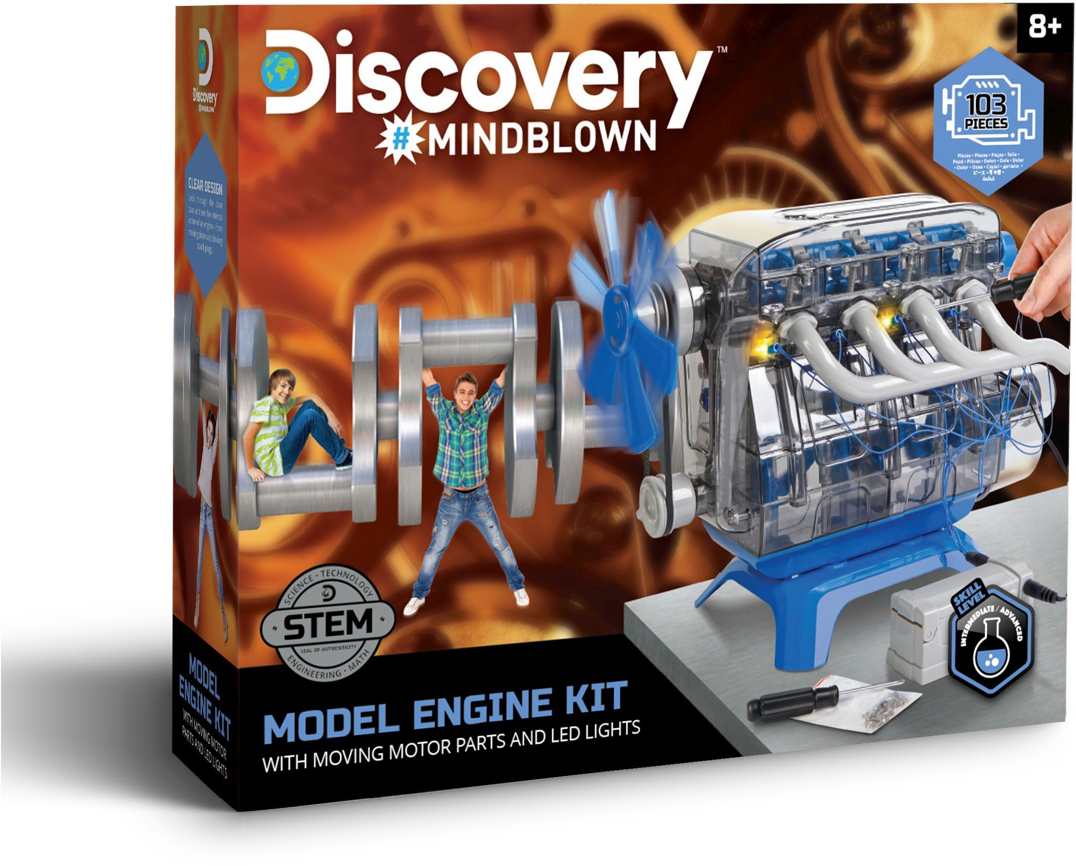 ToyKidsModelEngineKit_DM_ ThreeSixty Diy Kit Engine With Motor Lights 103Τμχ 1423000781