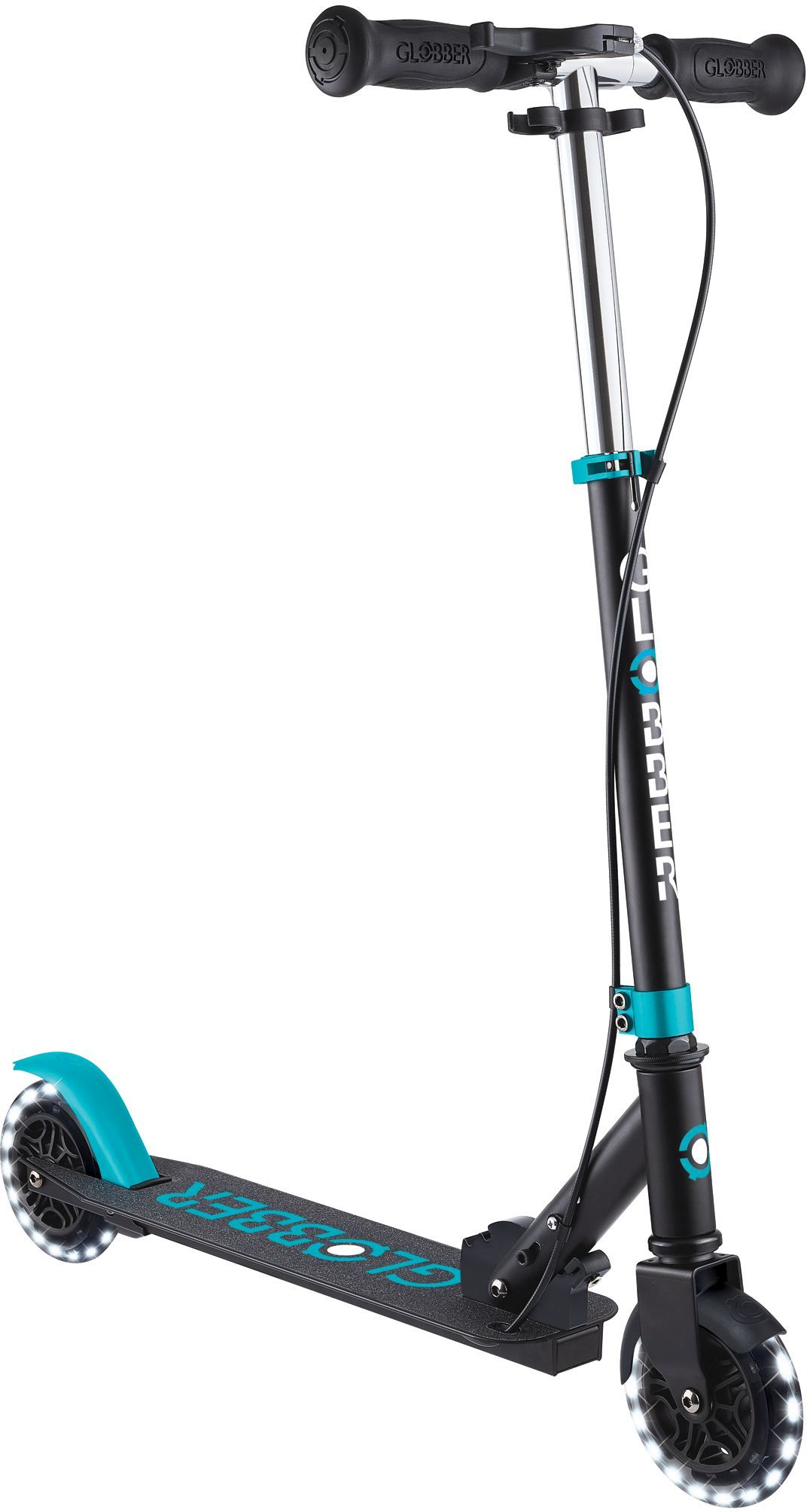 Globber Πατίνι Flow Element Junior Lights Black Teal (729-105) (1) Globber Πατίνι Flow Element Junior Lights Black Teal 729 105 1
