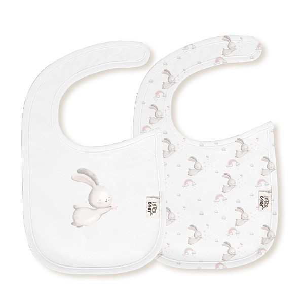 Interbaby-Saliara-Velcro-Set-2-Tem-Bunny-White-Pink Interbaby Saliara Velcro Set 2 Tem Bunny White Pink