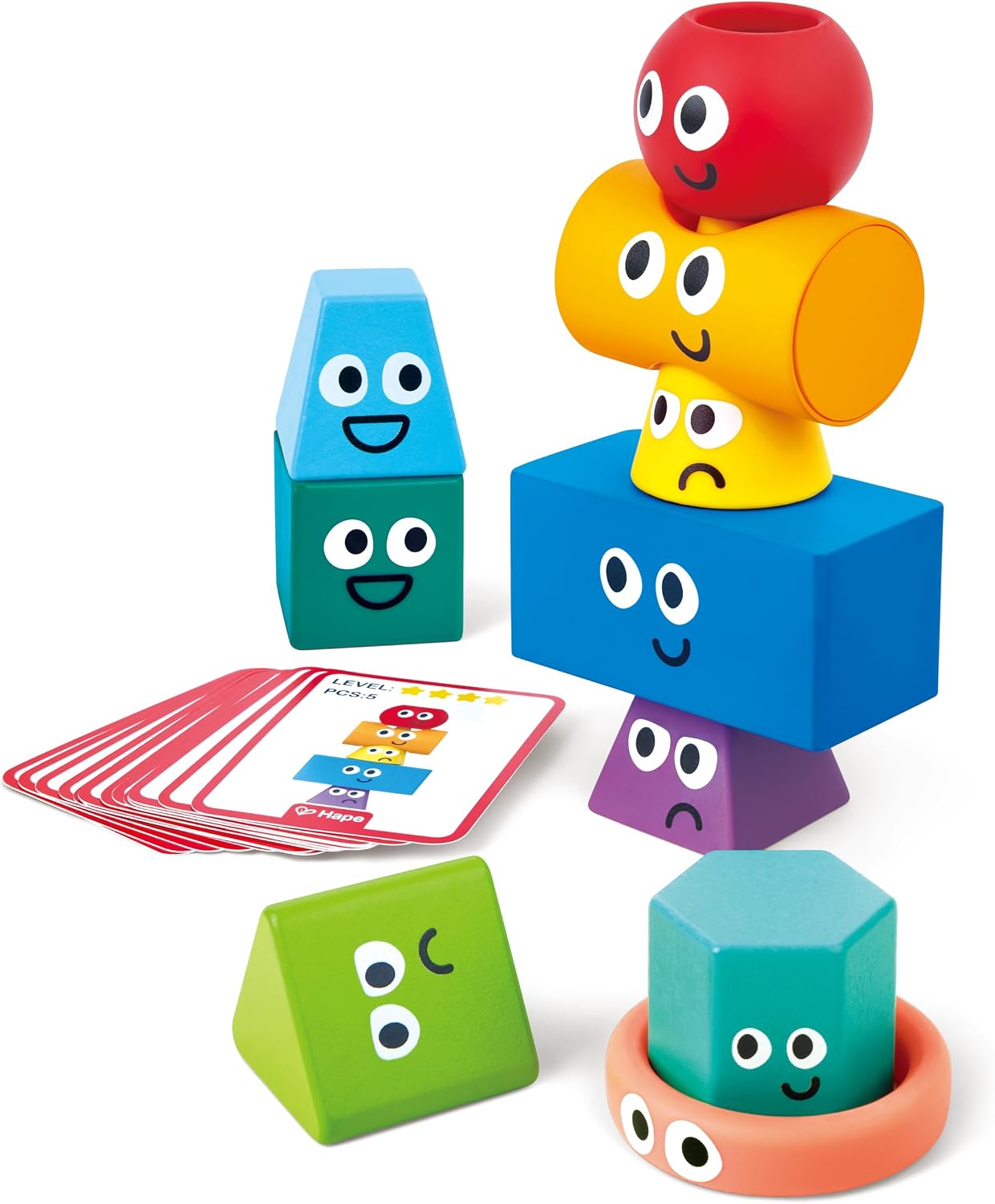 Hape Early Explorer Ξύλινο Montessori Stacking Blocks (E0531K) (1) Hape Early Explorer Ξύλινο Montessori Stacking Blocks E0531K 1