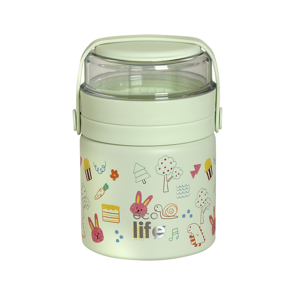 THERMOS FOOD JAR 450ML - GREEN DOODLES 33-BO-9023 (1) THERMOS FOOD JAR 450ML GREEN DOODLES 33 BO 9023 1